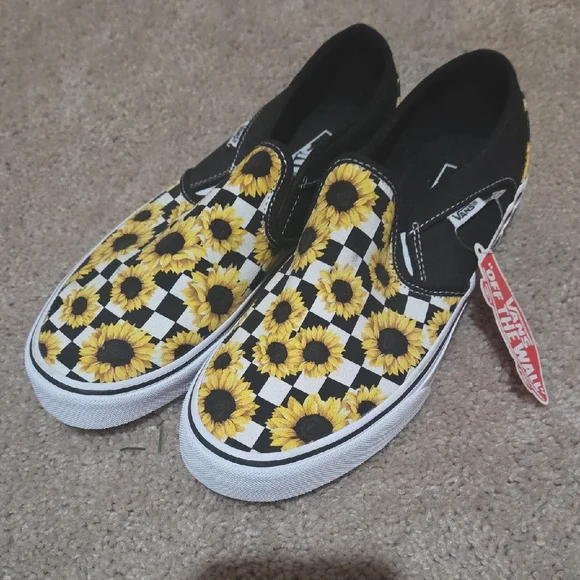 Vans Sunflower Checkered Slip-On Sneakers - Picture 1 of 2